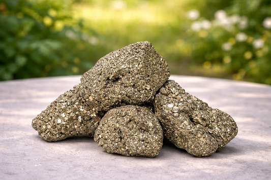 Golden Pyrite Stone:Meaning, Benefits, and How to Use It (Strength, Protection, and Growth).