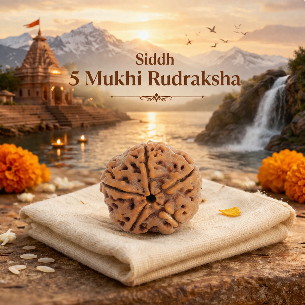 Kashi Siddh 5 Mukhi Rudraksha (Nepal Origin) – Natural & Authentic Bead (17–22mm)
