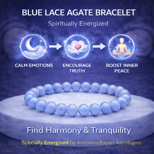 Blue Lace Agate Bracelet (AAA+ Quality Lab Certified)