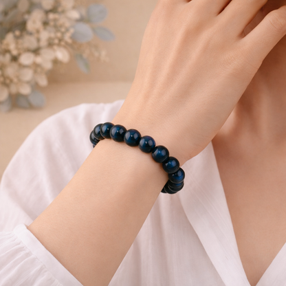 Blue Tiger Eye Bracelet(AAA+ Quality Lab Certified)