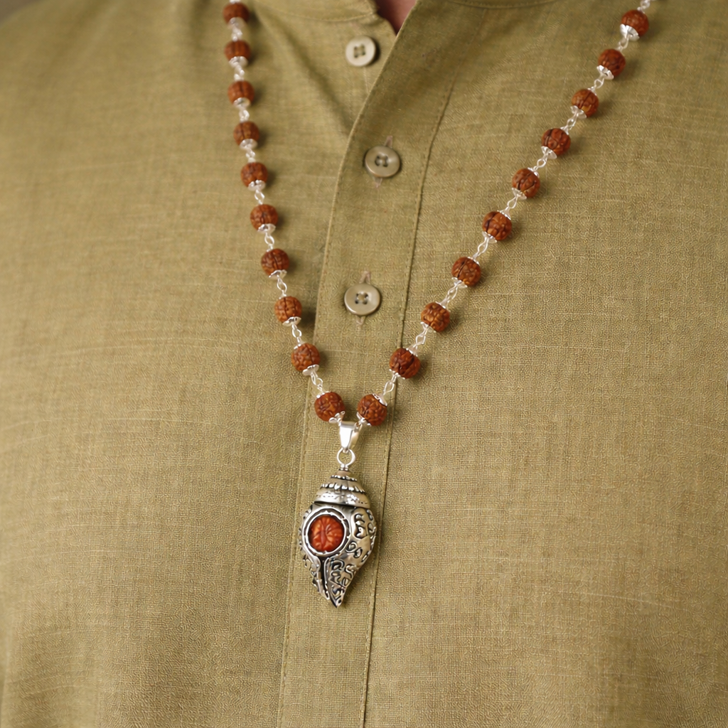 Divya Shankh Rudraksha Mala