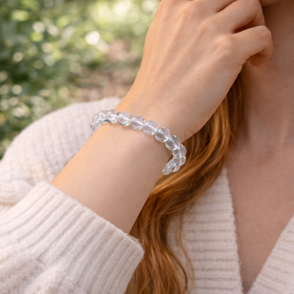 Clear Quartz Bracelet(AAA+ Quality Lab Certified)