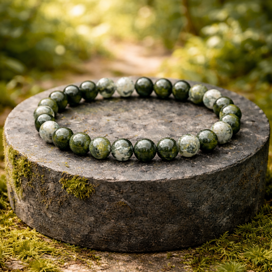 Moss Agate Bracelet(AAA+ Quality Lab Certified)