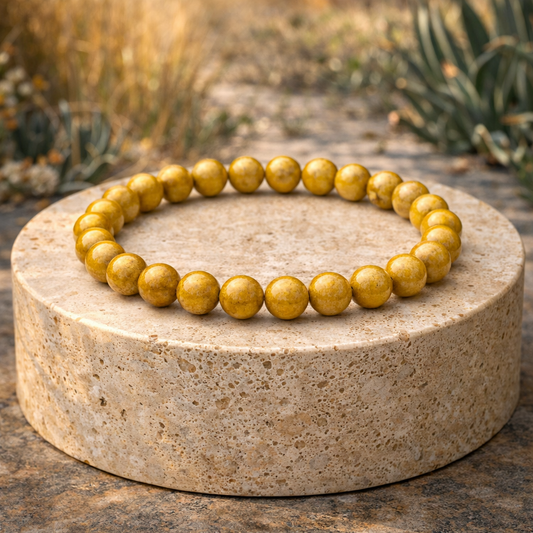 Yellow Jasper Bracelet ( AAA+ Quality Lab Certified)