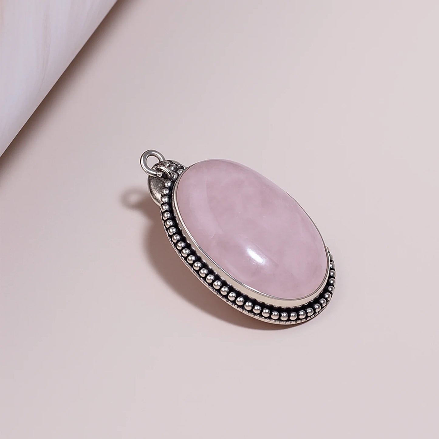 Rose Quartz Pendant – Abhimantrit & Certified for Love & Harmony