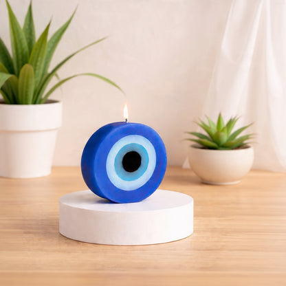 Evil Eye Nazar Protection Candle (Blue) (Pack of 2 Candles)