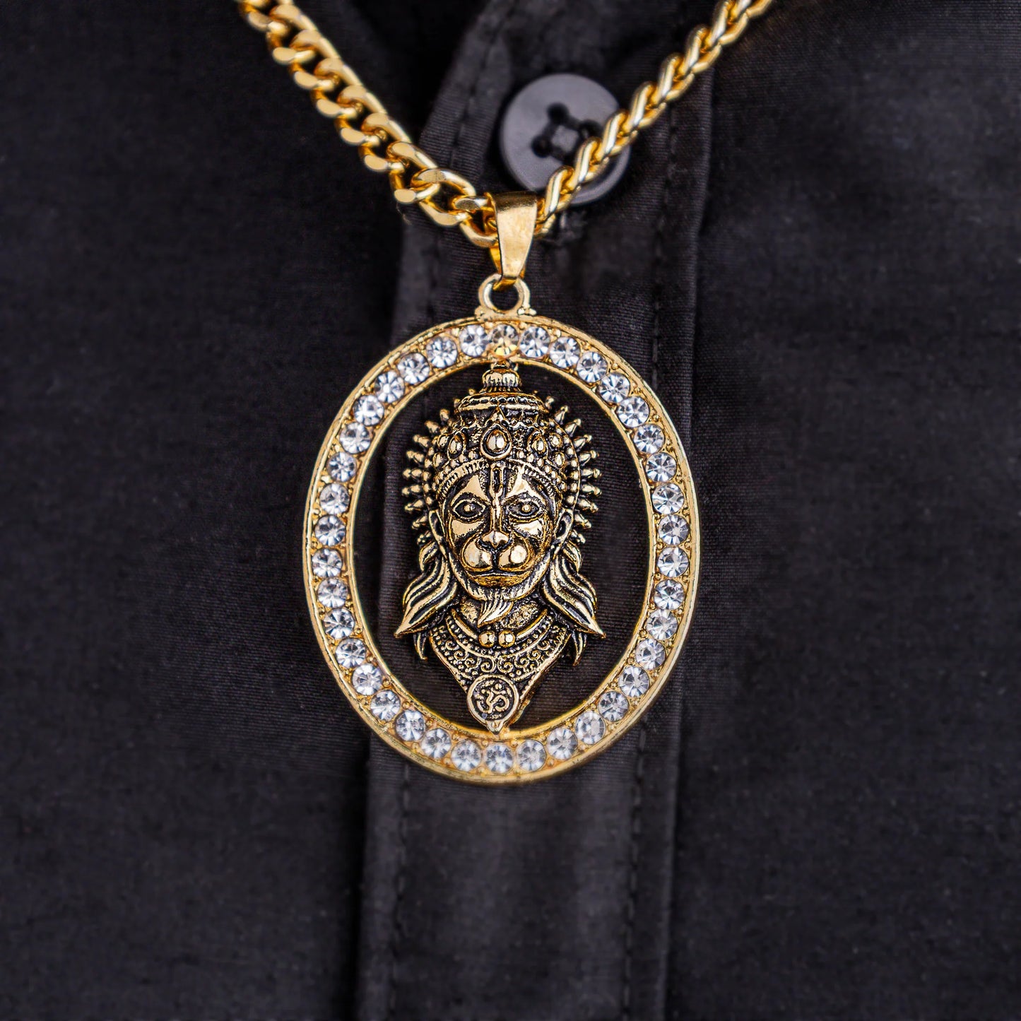 🪔 Golden Hanuman Ji Pendant – Abhimantrit