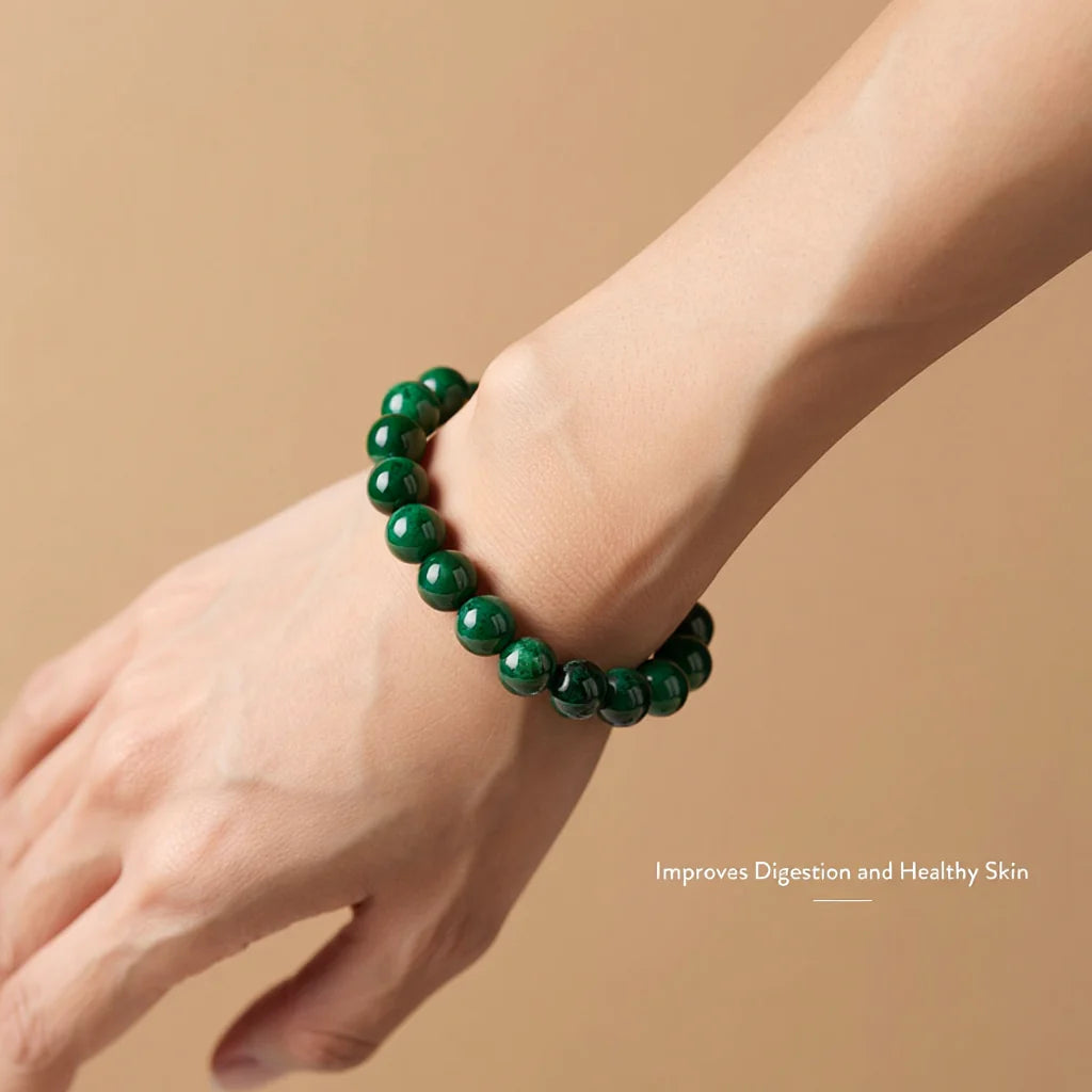 🌟 Green Jade Bracelet (Abhimantrit & Certified)
