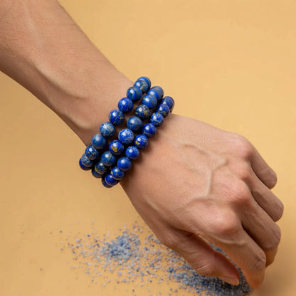 🌟 Lapis Lazuli Bracelet (Abhimantrit & Certified)