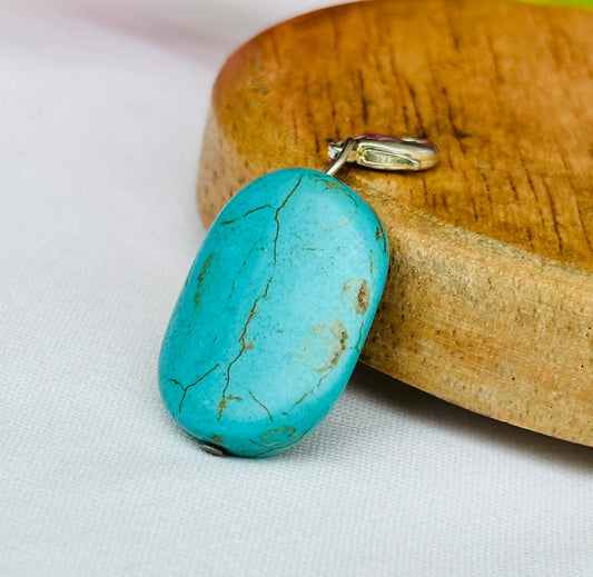 Natural Firoza Pendant – Abhimantrit & Certified for Protection & Prosperity