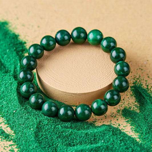 🌟 Green Jade Bracelet (Abhimantrit & Certified)