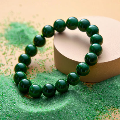 🌟 Green Jade Bracelet (Abhimantrit & Certified)